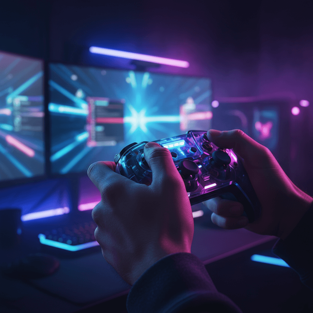 لاعب يعمل على تحقيق أهداف اللعبة